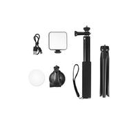 W64 Kit d'éclairage de vidéoconférence avec trépied - Autonome sur batterie - Couleur du blanc ajustable - Ajustable 38cm à 1m