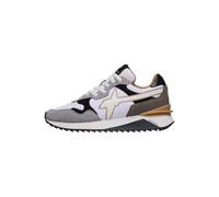 w6yz Baskets en Tissu Technique et suède, Blanc-Noir 43