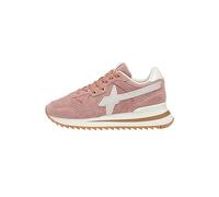 W6yz Yak-W.-Sneaker en Suède et Nylon-Blanc, Rose Rose., 37 EU