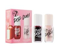 W7 Coffret cadeau de maquillage Pop Duo - Teinte Love Pop pour les lèvres et les joues + surligneur liquide Light Pop - Couleur à construire Juicy Tint & Glow - 2 x 5 ml