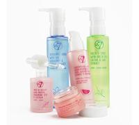 W7 Coffret de Soin de la Peau - Routine Quotidienne en 5 Étapes - Crème Hydratante, Sérum, Tonique, Nettoyant et Masque pour les Lèvres