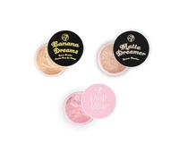 W7 Lot de 3 poudres libres pour le visage - Banane, Nude et Rose - Poudre ultra fine pour un maquillage impeccable