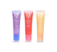 W7 Trio de Baume à Lèvres Gloss Away - Lot de 3 - Baume à Lèvres Nourrissant au Beurre de Karité - Myrtille, Vanille, Fraise