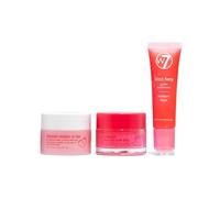 W7 Trio de soins des lèvres Sweet Dreams - Ensemble de 3- Masque, Baume et Gommage de Nuit pour les Lèvres - Fraise