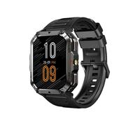 W70 Pro Montre Connectée Robuste Bluetooth 900mAh,1.45 étanche Smartwatch avec LED Lamp,Boussole - Noir