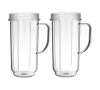 W8KC Lot De 2 Gobelets À Jus En Plastique For Mixeur, Récipients À Boissons, Pièces De Rechange For Machine À Jus, Compatibles Avec MB1001