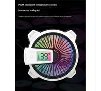 W90 CPU Cooler PWM Ventilateur 4 Broches 90 Mm ARGB Affichage de la TempéRature D'éClairage Refroidisseur Support CPU pour LGA 1700/1200/115X