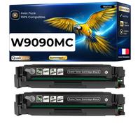 W9090MC Pack de 2 Toners Noir compatible pour HP E45028dn E47528f haute capacité avec puce 8600 pages chacun