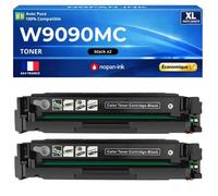 W9090MC Pack de 2 Toners Noir compatible pour HP E45028dn E47528f haute capacité avec puce 8600 pages chacun
