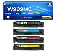 W9090MC W9091MC W9092MC W9093MC Pack 4 Toners compatible HP Noir Cyan Jaune Magenta E45028dn E47528f avec puce haute capacité