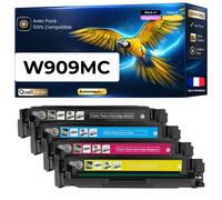W9090MC W9091MC W9092MC W9093MC Pack 4 Toners compatible HP Noir Cyan Jaune Magenta E45028dn E47528f avec puce haute capacité