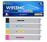 W9130MC W9131MC W9132MC W9133MC pack 4 toners compatibles HP E78523dn E78528dn Noirs et Couleurs haute capacité avec puce 85000 pages qualité pro