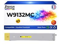 W9132MC toner compatible pour HP E78523dn E78528dn Jaune haute capacité avec puce 20000 pages impression laser professionnelle qualité durable optimale