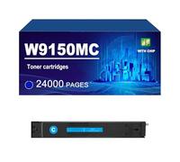 W9150MC, W9151MC, W9152MC, W9153MC Cartouches De Toner Compatibles pour HP MPF E78625DN, E78630DN, E78635DN Imprimantes, Haute Capacité (29 000/24 000 Pages),Cyan-1 Pack