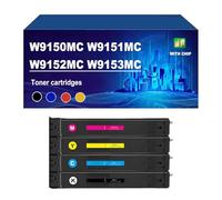 W9150MC, W9151MC, W9152MC, W9153MC Cartouches De Toner Compatibles pour HP MPF E78625DN, E78630DN, E78635DN Imprimantes, Haute Capacité (29 000/24 000 Pages),4 Colors-1 Set