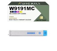 W9190MC W9191MC W9193MC W9192MC Cartouche de Toner Compatible de Remplacement à Utiliser pour HP MFPE77825DN MFPE77825Z MFPE77830DN MFPE77830Z MFPE77822Z Imprimante (1PK-Cyan-32000 Page)