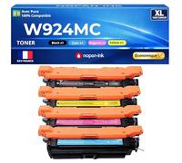 W9240MC W9241MC W9242MC W9243MC Pack de 4 Toners compatibles pour HP Color LaserJet Enterprise X557 X58045dn X55745dn Noir Cyan Magenta Jaune avec Puce Haute capacité