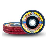 WA Lot de 3 disques à lamelles en céramique VSM Bord semi-incurvé 12,7 x 2,2 cm