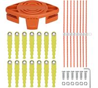 WA0004 WA0010 Sense Trimmer Impact Blade Compatible with Worx 20V Cordless Strimmer WG169E WG154E WG157E WG163E WG122 WG150 WG151 WG152 14 Replacement Blades with 8 Extra Wires
