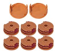 WA0007/50022833 WA0007.M1 Lot de 6 bobines de fil de rechange pour débroussailleuse Worx WG183 WG183.9 WG173 WG119 WG186 WG186.9 WG100 0 40 V. Tondeuse à fil sans fil