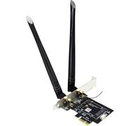 WA01 M.2 E Key to PCIe X1 WiFi Bluetooth Adapter for M.2 WiFi 4/5/6/6e/7/Coral TPU Module, with 6-dBi SMA Antenna Kits
