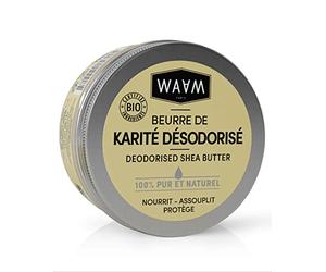 WAAM Cosmetics - Beurre de Karité Désodorisé - Soin nourrissant et protecteur - BIO et naturel - Vegan - 100ml