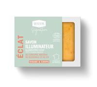 WAAM Cosmetics Savon Illuminateur au Curcuma, Nettoyant Visage et Corps, Pour Tous Types de Peaux