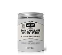 WAAM Cosmetics - Soin capillaire nourrissant - Certifié BIO ECOCERT - Masque cheveux neutre multi-usage protecteur et nourrissant - Vegan - 300ml
