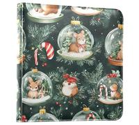 Waassud Album photo de Noël aquarelle boule à neige 10,2 x 15,2 cm, 12,7 x 17,8 cm, 15,2 x 20,3 cm, livre photo autocollant à 3 anneaux pour anniversaire de mariage