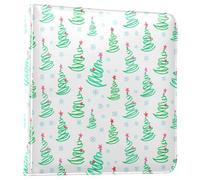 Waassud Album photo de Noël Motif arbres de Noël lignes vertes 10 x 15 cm 12 x 17 15 x 20 cm Livre photo autocollant 3 anneaux Album scrapbooking pour anniversaire de mariage