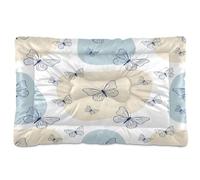 Waassud Blue Line-Art Tapis épais antidérapant et résistant à la mastication pour chien et chat Motif papillons 91,4 x 61 cm
