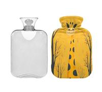 Waassud Bouillotte girafe avec housse souple pour soulager la douleur, coussin chauffant pour le cou et les épaules, taille M