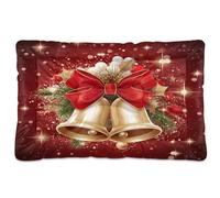 Waassud Cloche de Noël (3) - Tapis épais antidérapant et résistant à la mastication pour animaux de compagnie - Doux et lavable - Pour sol, canapé, voiture - 91,4 x 61 cm