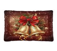 Waassud Cloche de Noël (4) Tapis épais antidérapant et résistant à la mastication pour animaux de compagnie, chiens, chats, tapis de cage doux et lavable pour sol, canapé, voiture, 45,7 x 61 cm