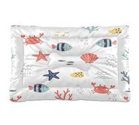 Waassud Crabs Oceans Tapis épais antidérapant et résistant à la mastication pour chien et chat - Doux et lavable - Pour sol, canapé, voiture - 91,4 x 61 cm