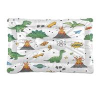 Waassud Dinorsaur Tapis épais antidérapant et résistant à la mastication pour chien et chat Motif volcans 45,7 x 61 cm