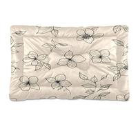 Waassud Élégant tapis épais antidérapant et résistant à la mastication pour chiens et chats - Motif fleurs d'encre - Doux et lavable - Tapis de cage pour sol, canapé, voiture - 45,7 x 61 cm