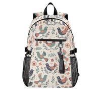 Waassud Folk?art Sac à dos pour ordinateur portable de 20 l avec compartiment pour ordinateur portable de 14", sac à dos léger pour le travail, les affaires en plein air
