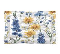 Waassud Graceful Tapis épais antidérapant et résistant à la mastication avec pétales de fleurs pour animaux de compagnie, chiens, chats, tapis de cage doux et lavable pour sol, canapé, voiture, 45,7 x