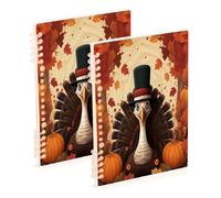 Waassud Happy Rooster Lot de 60 carnets à spirales détachables lignés pour le travail, l'université, 60 pages, fournitures de bureau A5