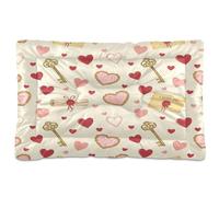 Waassud Hearts Love - Tapis épais antidérapant et résistant à la mastication pour animaux domestiques, chiens, chats, tapis de cage doux et lavable pour sol, canapé, voiture, 45,7 x 61 cm