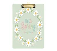 Waassud Hello Spring Porte-bloc avec rangement en acrylique Motif marguerites 30,5 x 22,9 cm