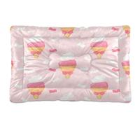 Waassud Kawaii - Lit épais antidérapant et résistant à la mastication avec cônes de crème glacée pour chiens et chats - Tapis de cage doux et lavable pour sol, canapé, voiture, 91,4 x 61 cm