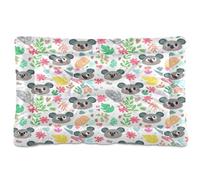 Waassud Koalas Tapis épais antidérapant et résistant à la mastication pour animaux domestiques avec fleurs, doux, lavable, tapis de cage pour sol, canapé, voiture, 91,4 x 61 cm