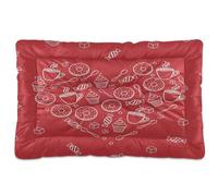 Waassud Line-art - Lit épais antidérapant et résistant à la mastication pour chiens et chats - Motif cœurs griffonnés - Tapis de cage doux et lavable pour sol, canapé, voiture - 45,7 x 61 cm