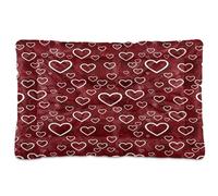 Waassud Line-art Tapis épais en forme de cœur antidérapant et résistant à la mastication pour animaux de compagnie pour chiens et chats Tapis de cage doux et lavable pour sol canapé voiture 45,7 x 61