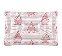 Waassud Lit épais antidérapant et résistant à la mastication pour chiens et chats - Motif nain de cœurs - Doux et lavable - Pour sol, canapé, voiture - 45,7 x 61 cm