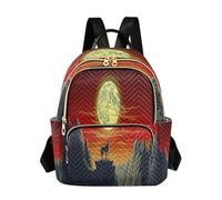 Waassud Lonely Wolf Sac à dos léger et décontracté matelassé pour femme, sac à dos de voyage tendance pour travail, gym, université, taille S, multicolore, S, Moderne