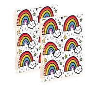 Waassud Lot de 1 bloc-notes à spirale arc-en-ciel pour le travail, l'université - Carnet de notes ligné détachable - 60 pages A5 - Fournitures de bureau