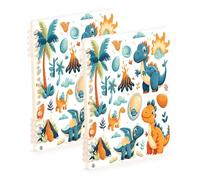 Waassud Lot de 1 carnet à spirales avec motif dinosaures mignons pour le travail, l'université - Carnet de notes ligné détachable - 60 pages A5 - Fournitures de bureau
